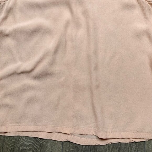 Mink Pink Tank Top Blouse Cropped Mock Neck Crepe Half Zip Pink Size Medium - Picture 6 of 14